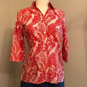Lands End Paisley Blouse. Size 6P